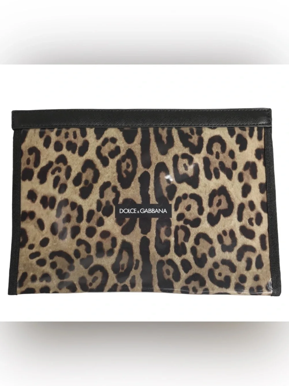 DOLCE & GABBANA Leopard Print Oversized Pouch